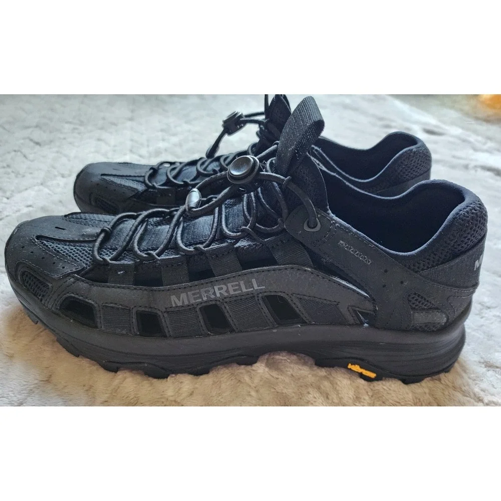 Merrell Speed Fusion Stretch Black Hiking Sandals Mens 11 Vibram J005011